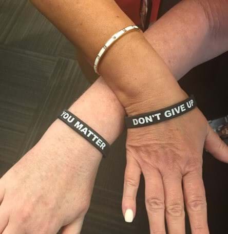 don't give up wristbands