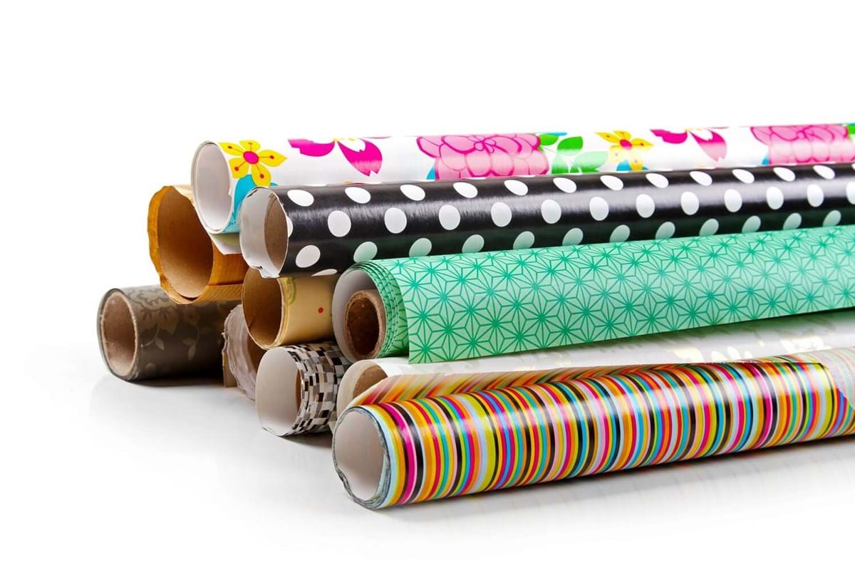 rolls of wrapping paper